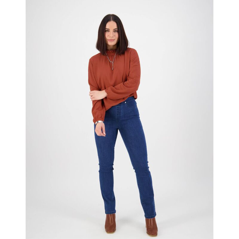 Vassalli Slim Leg Full Length Denim Pull on image number 3